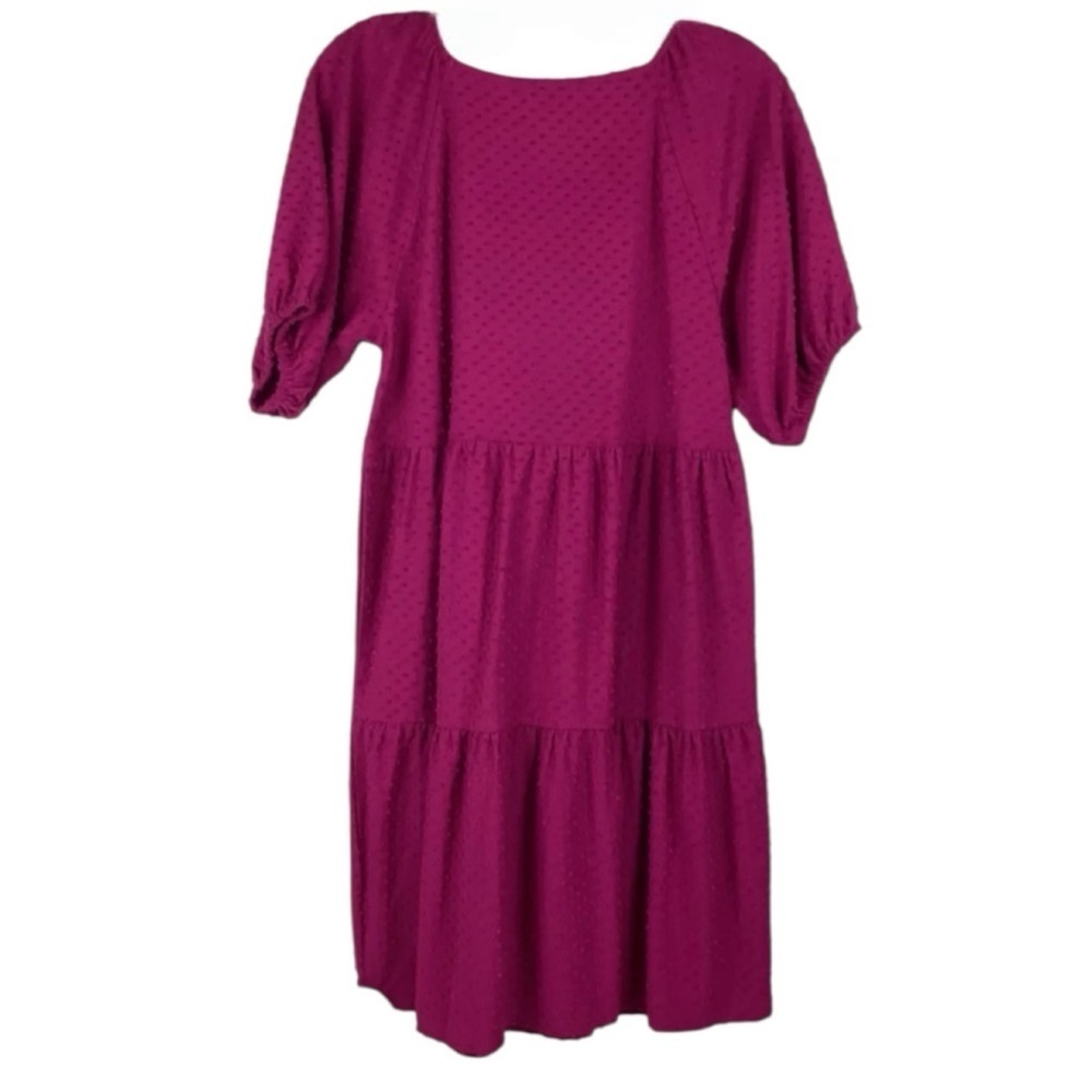 J.Crew Berry Babydoll Dress Size 2 Cottagecore Soft Feminine Tiered Mini - Picture 4 of 4
